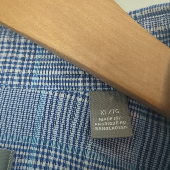 Michael Kors Shirt XL Slim Short Blue Button Long Sleeve Cotton Preppy Business - Picture 5 of 10